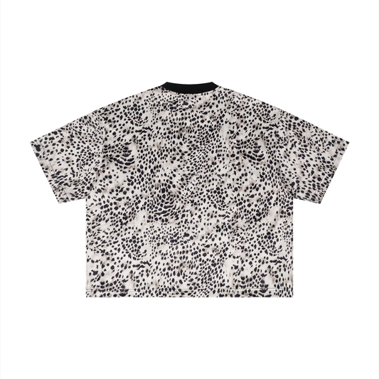 ZeroLeave Leopard Print Boxy T-Shirt