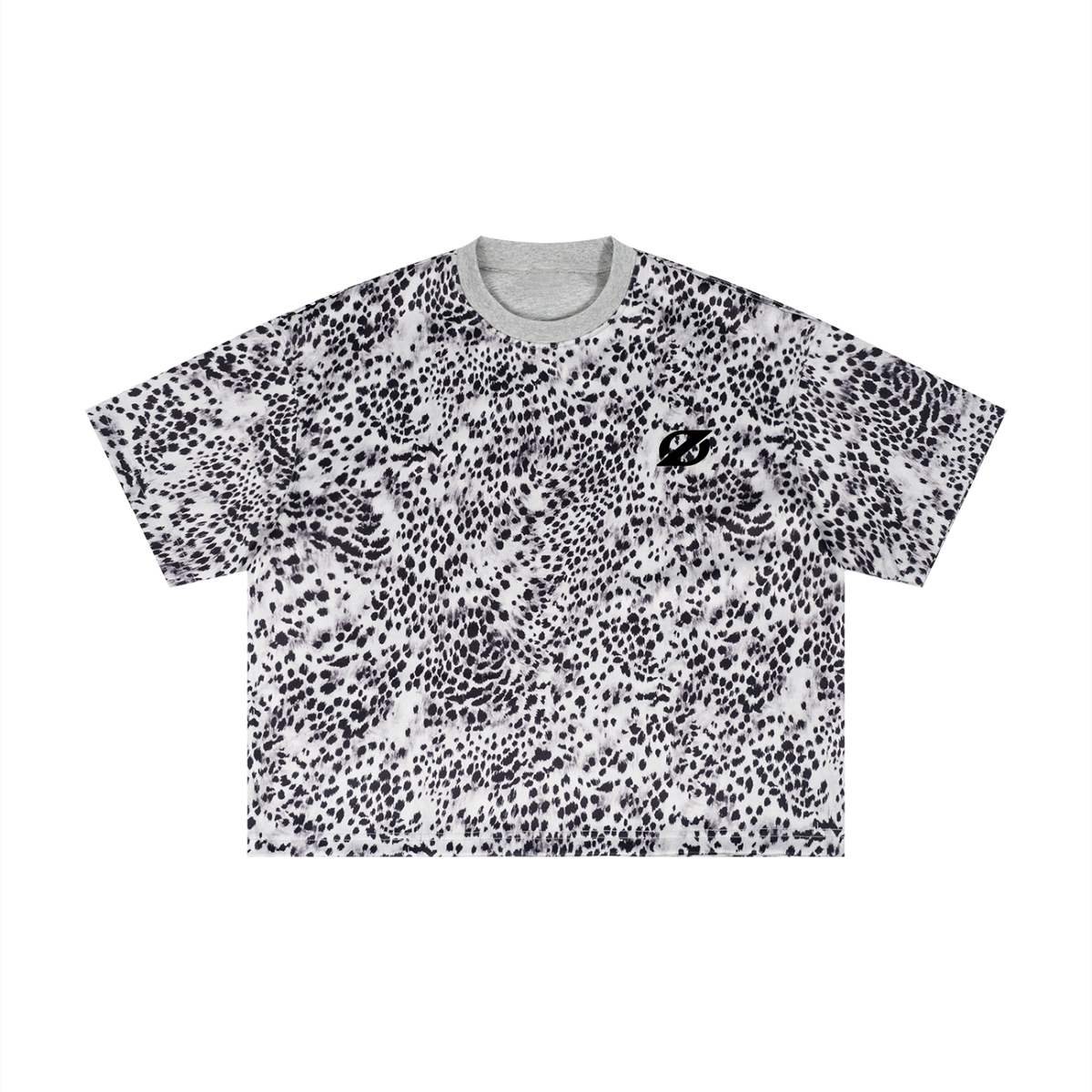 ZeroLeave Leopard Print Boxy T-Shirt